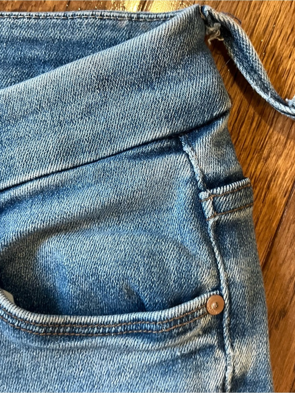 MOTHER High Waisted Looker Ankle Fray Jeans in Hey Sun size 25 - Picture 6 of 11